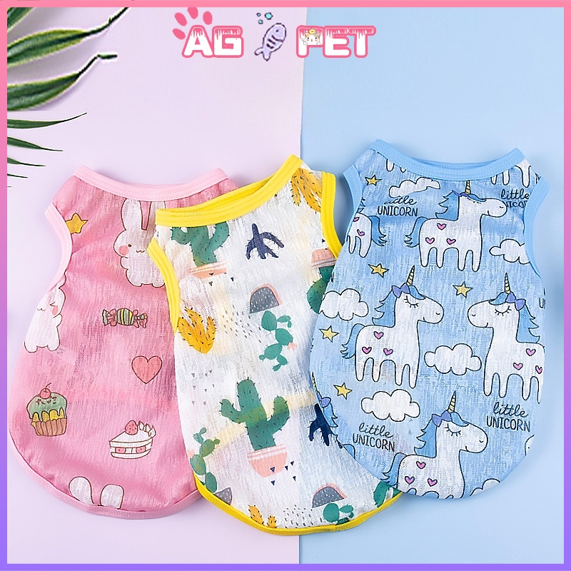Áo ba lỗ thoáng khí cho chó mèo mùa hè mát mẻ - agpet