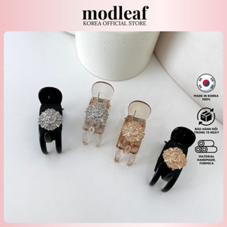 Kẹp tóc càng cua 3 chấu cỡ nhỏ đính charm Modleaf Golden clip Hàn Quốc