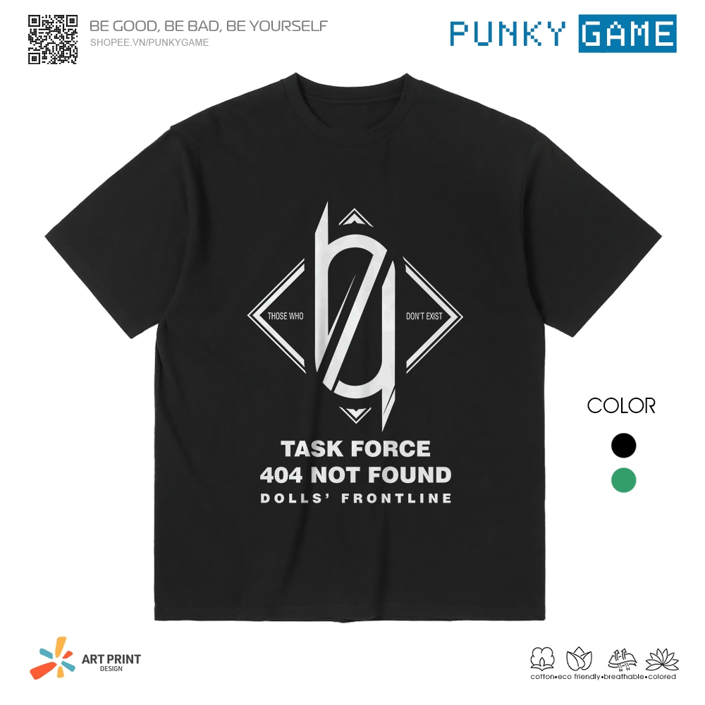 Áo thun Unisex Girls' Frontline 404 Platoon Cotton 100% ngắn tay