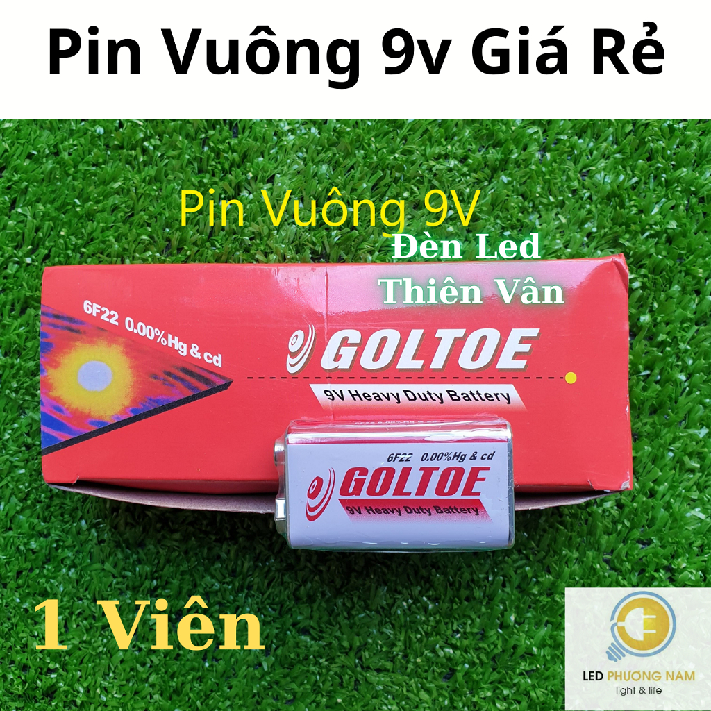 [ COMBO 3 ] PIN VUÔNG 9V GOLTOE THÔNG DỤNG