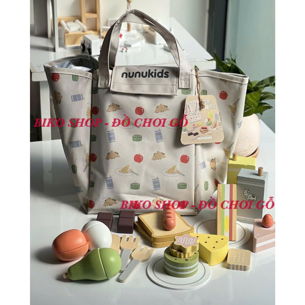 Đồ chơi set picnic bằng gỗ Nunukids cho bé - 𝐁𝐈𝐊𝐎 𝐒𝐇𝐎𝐏
