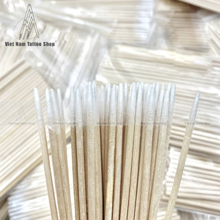Tăm bông gỗ viền nét 10cm (100 cái/bịch)