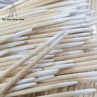 Tăm bông gỗ viền nét 10cm (100 cái/bịch)