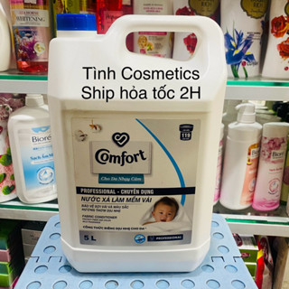 Nước xả vải comfort trắng 5L, xả mềm vải quần áo cho da nhạy cảm, em bé, làm mềm, thơm quần áo, khử mùi