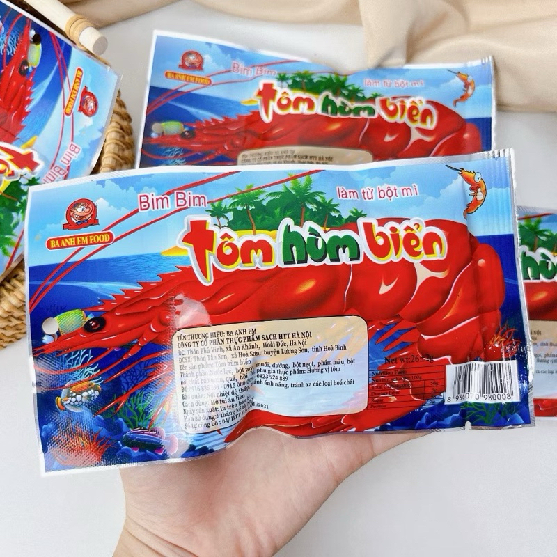 bim bim tôm hùm biển bịch 25 gói