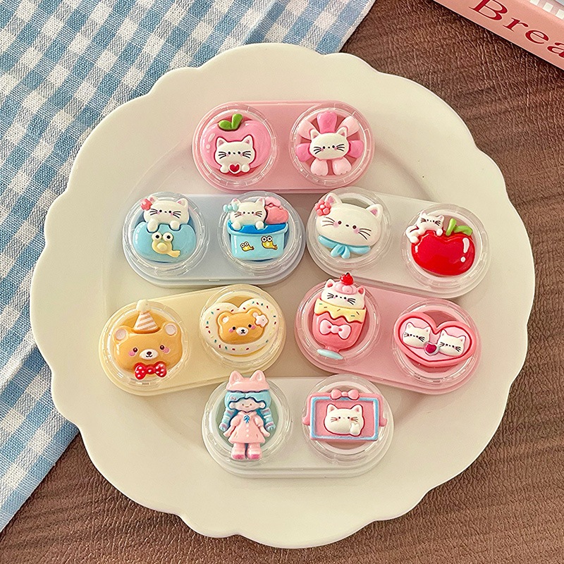 Khay đơn LUNA EYES hình thú dễ thương kèm dụng cụ đeo