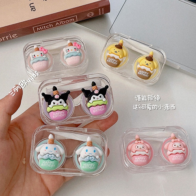 Khay đơn LUNA EYES Birthday hình thú kèm dụng cụ đeo