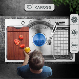 Bồn rửa chén bát 1 hộc inox 304 kích thước 78x48cm