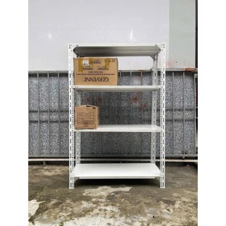 (80 x 40) Kệ sắt chứa hàng , kệ sắt v lỗ đa năng (0.8m x 40cm x cao 1.5m x 4 tầng)