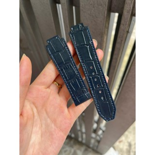 ( DA THẬT ) Dây Đồng Hồ HUBLOT Dập Vân Cá Sấu Size Mặt 34mm 38mm 42mm Màu Xanh Có Bảo Hành Tặng Kèm Dụng Cụ Thay Dây