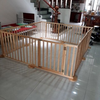 Quây Cũi Gổ 3D 8 cánh nang dẹp