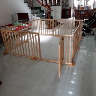 Quây Cũi Gổ 3D 8 cánh nang dẹp