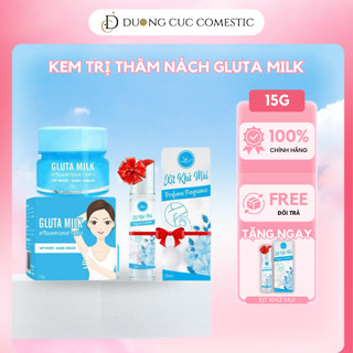 Kem giảm thâm nách Gluta Milk dùng cho body mờ thâm sáng da dưỡng trắng khử mùi 15gr DC17