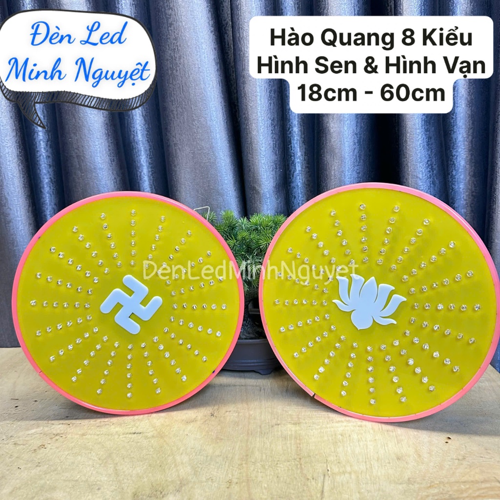 Đèn Hào Quang Mica Chạy 8 Kiểu siêu Mỏng