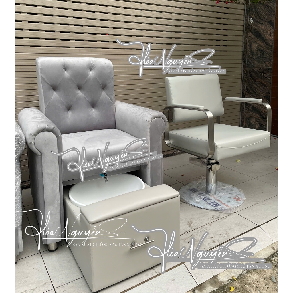 Ghế Làm Nail Hiện Đại, Bồn Ngâm Chân Tiện Lợi, Chất Liệu Cứng Cáp, Kiểu Dáng Đẹp Mắt