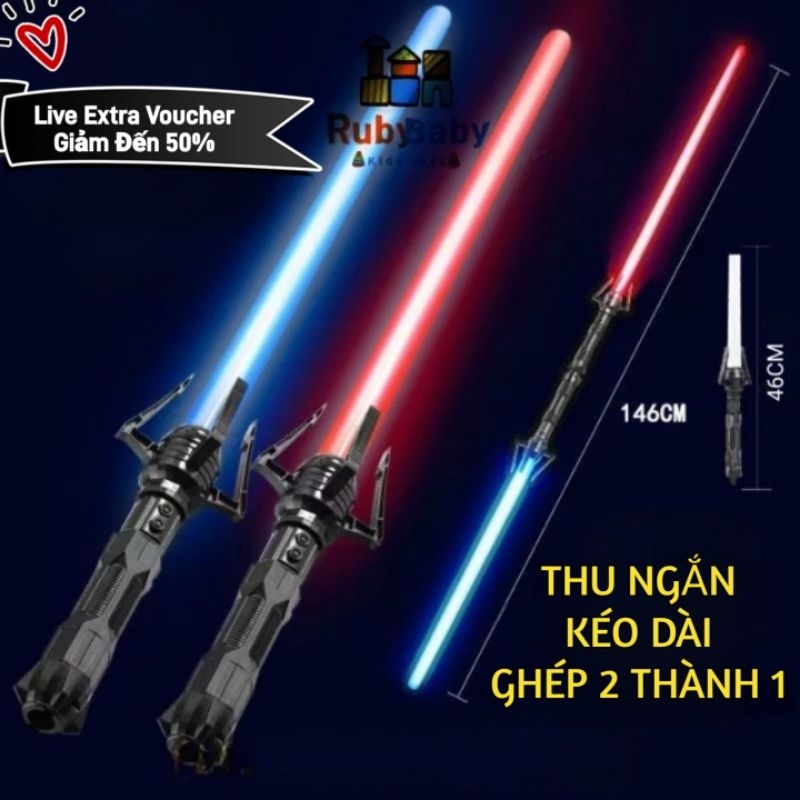 Đồ chơi kiếm ánh sáng thu gọn, kiếm đồ chơi trẻ em, đồ chơi cosplay hóa trang, đồ chơi hóa trang cos