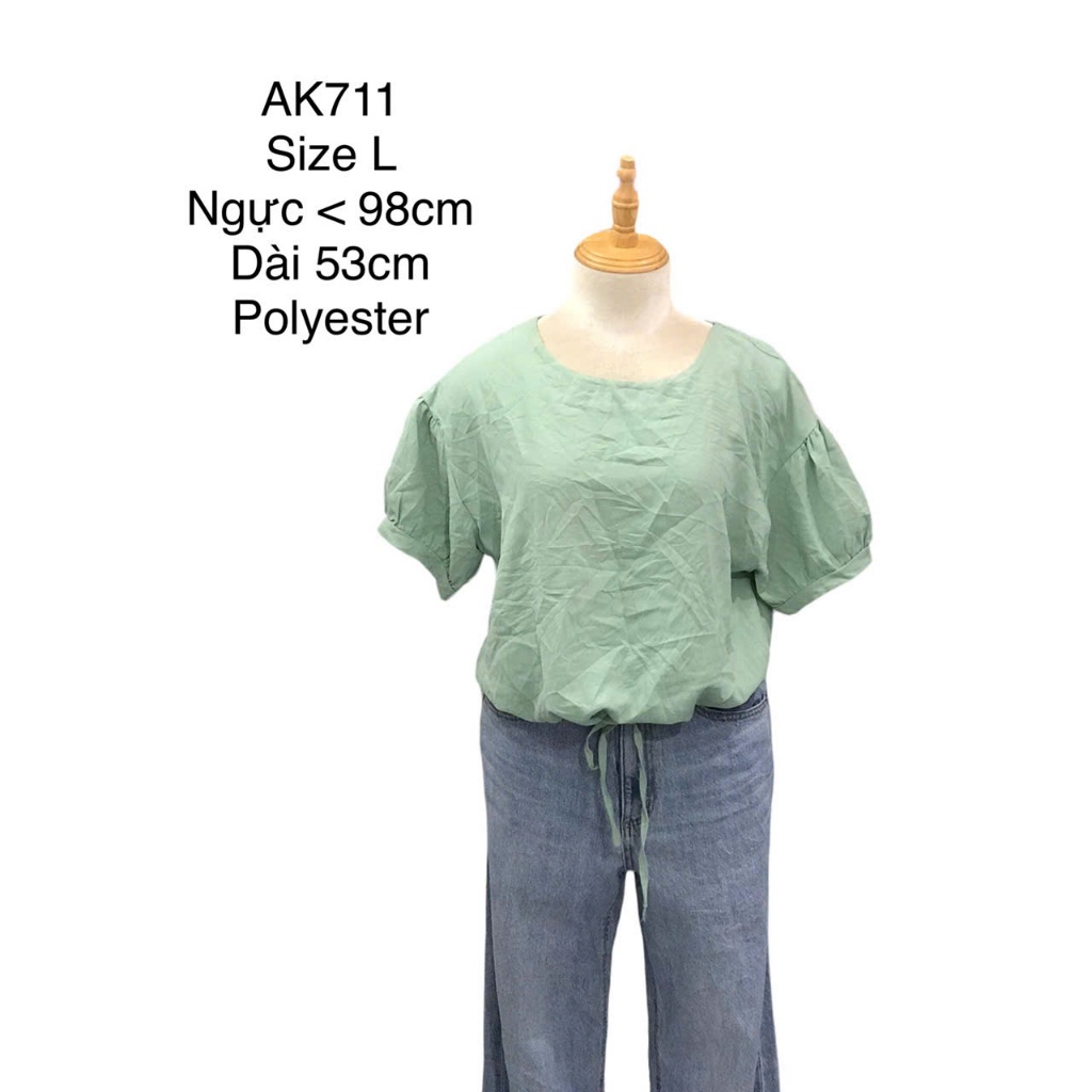 Áo sơmi nữ chất xô cotton (hàng đuôi thanh lý giá rẻ), hàng si – secondhand Nhật – Hàn,size ghi trên hình
