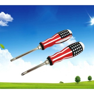 Tô vít (tua vít) 2 đầu hoa văn lá cờ nước mỹ (dài 21cm)
