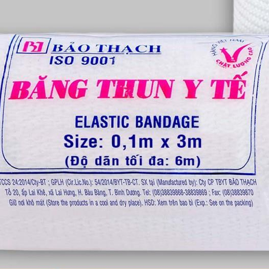 Băng thun y tế Bảo Thạch ( 2 móc - 3 móc)