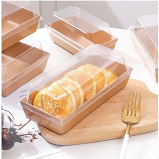 Hộp giấy Kraft Chữ Nhật nắp nhựa set 10 cái