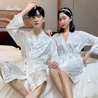 Áo choàng ngủ đôi Scutum màu đen mặc nhà, áo choàng tắm nam (Hàng có sẵn) - Since Then