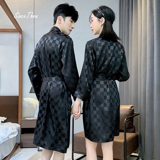 Áo choàng ngủ đôi Scutum màu đen mặc nhà, áo choàng tắm nam (Hàng có sẵn) - Since Then
