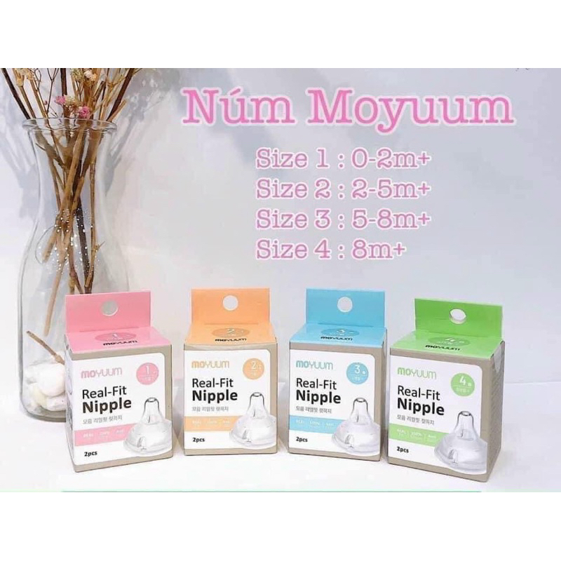 [CHÍNH HÃNG] Núm ti thay thế bình Moyuum Hàn Quốc