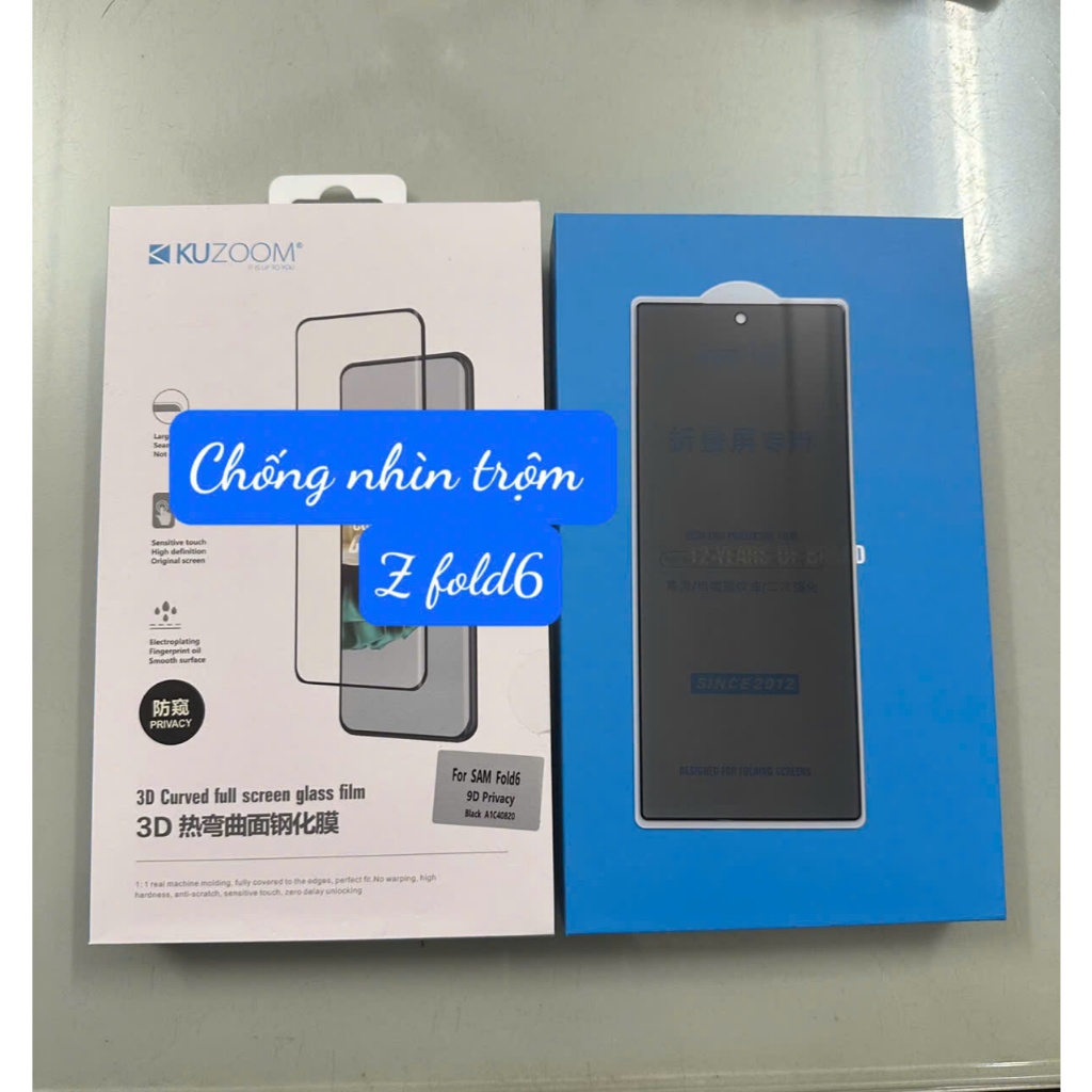 Samsung Z Fold 6- Kính cường lực Kuzoom chống nhìn trộm bảo vệ riêng tư