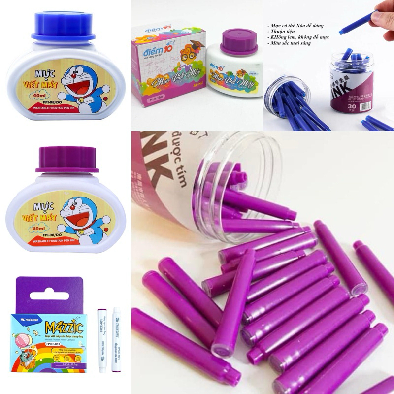 Ống Mực Xoá Được INK, Lọ Mực Bơm Bút Máy, Ống Mực Không Xoá Được