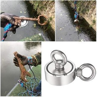 Nam châm cứu hộ D74x25mm (tặng dây cứu hộ dài 10 mét có móc từ)