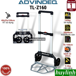 Xe đẩy hàng 2 bánh gấp gọn advindeq tl-z160 - 160kg