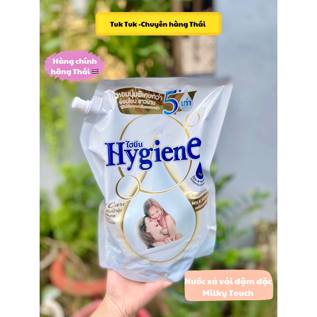 Nước xả vải Hygiene trắng Milky Touch Nội Địa Thái Lan 1300ml