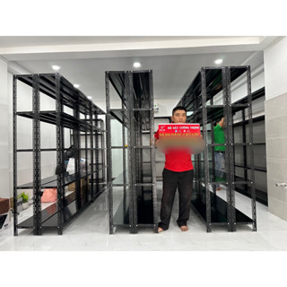 {HÀNG DÀY} Kệ sắt V lỗ đa năng, Cao 2m x dài 1m5 x rộng 50cm x 3,4,5 tầng trọng tải 100kg/ tầng