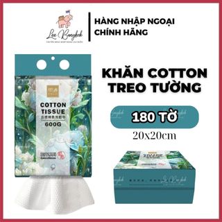  Túi Khăn Giấy Cotton Bông Mềm Treo Tường Dạng Rút Lau Hương Hoa Cloud Sense Soft Face Towel Chất Liệu Cotton 180 Tờ 600g 