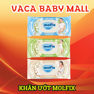 Khăn ướt Molfix thiên nhiên Organic đủ loại sạch khuẩn, tươi mát, dịu nhẹ gói lớn 100 miếng giá tốt