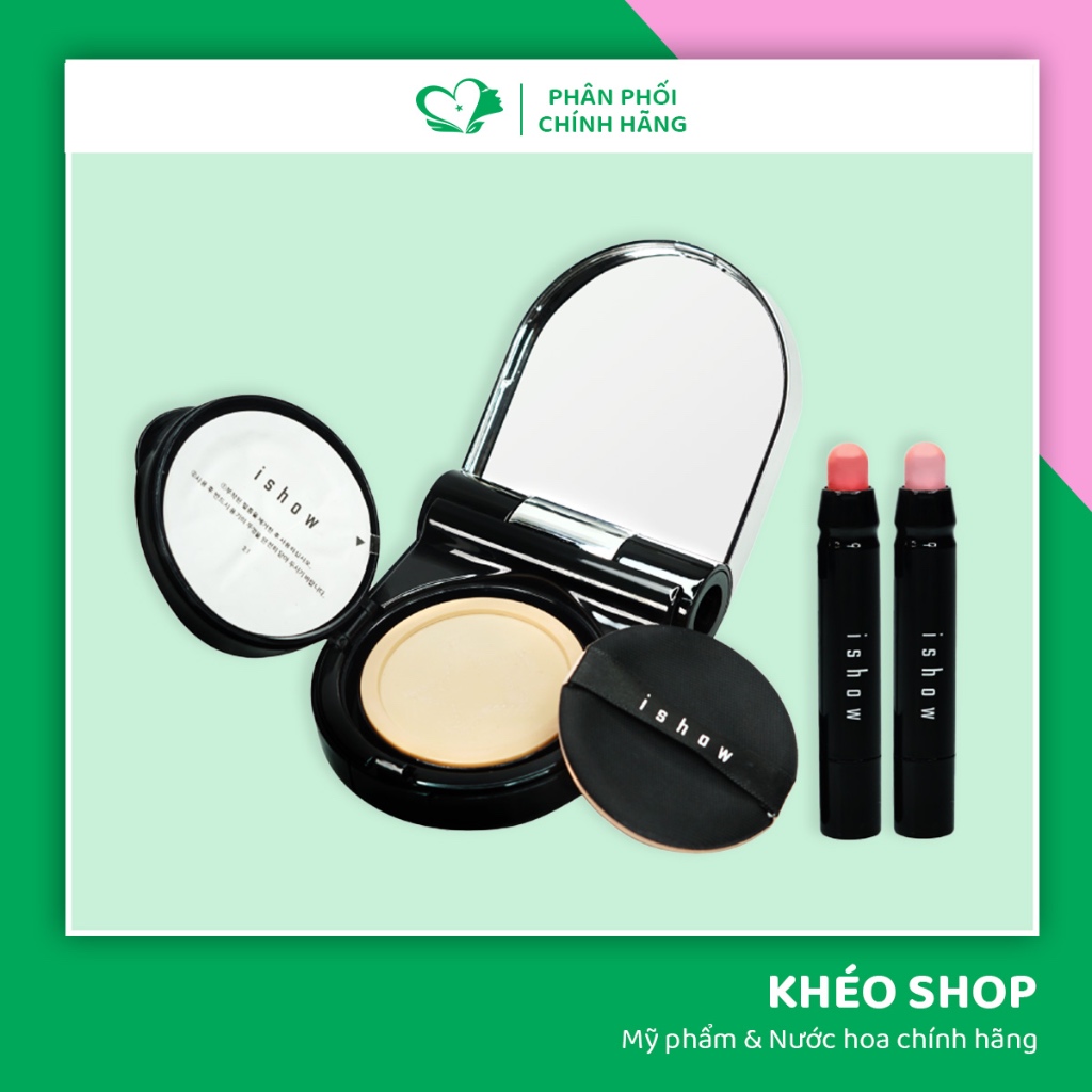 Phấn Nước Ishow Make Up Kit Cushion [Tặng Lõi Refill + 2 Son Dưỡng] - 9g