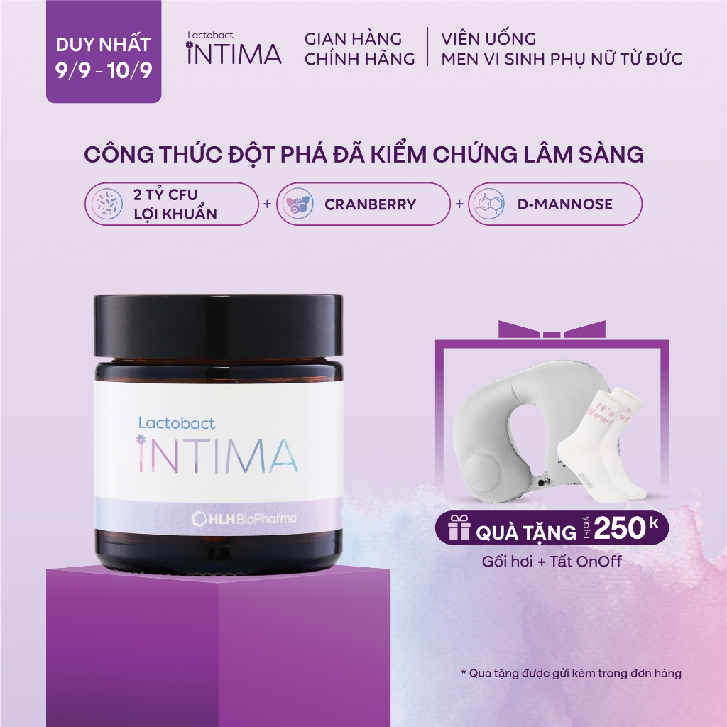 Men Vi Sinh Phụ Khoa Lactobact Intima Từ Đức Giảm Và Phòng Ngừa Viêm Nấm Ngứa 1 Hộp 30 Viên