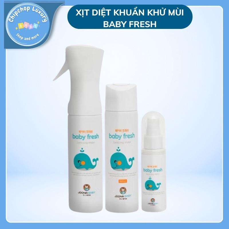 Xịt diệt khuẩn khử mùi baby fresh 300ml/60ml, lõi thay thế 300ml an toàn cho bé joona baby fresh