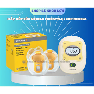 Set máy hút sữa Medela Freestyle + Cup hút sữa Medela Hand Free New seal Bh 10th