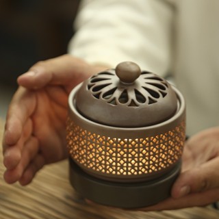 [Hàng Chất] Lư hương đốt trầm cao cấp [HÌNH TRỤ], Lư đốt trầm điện, Lư xông trầm điện - Điều chỉnh