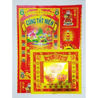 Giấy cúng TẤT NIÊN(đủ bộ đầy đủ)