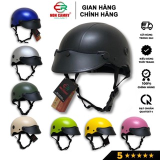 Nón bảo hiểm chính hãng NON CAMRY thời trang trẻ trung, an toàn, có lỗ thông gió, lưỡi trai, Freesize(55-58cm)