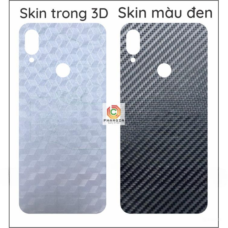 Miếng dán mặt lưng skin carbon Xiaomi Redmi Note 7/ Note 7 Pro