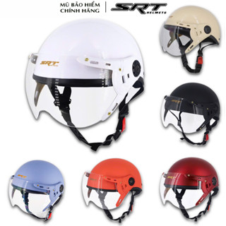 Mũ bảo hiểm nửa đầu SRT chính hãng, có kính lửng chắn gió, chắn bụi,  bảo hành 12 tháng - SRT A12