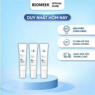  BIOMEEK Kem chống nắng nâng tone vật lí lai hóa học 4 màng lọc che khuyết điểm 30ml tuýp. 