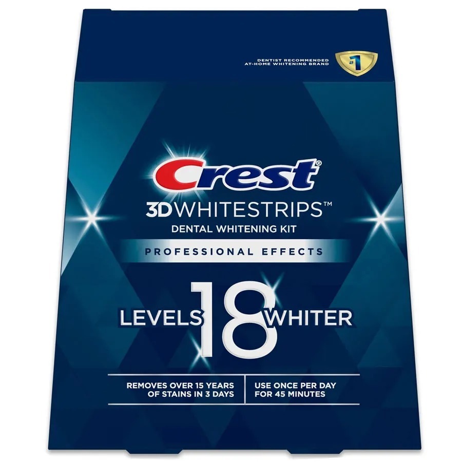 [Fullbox 20 gói] Miếng dán trắng răng Crest 3D White Professional Effects 2022