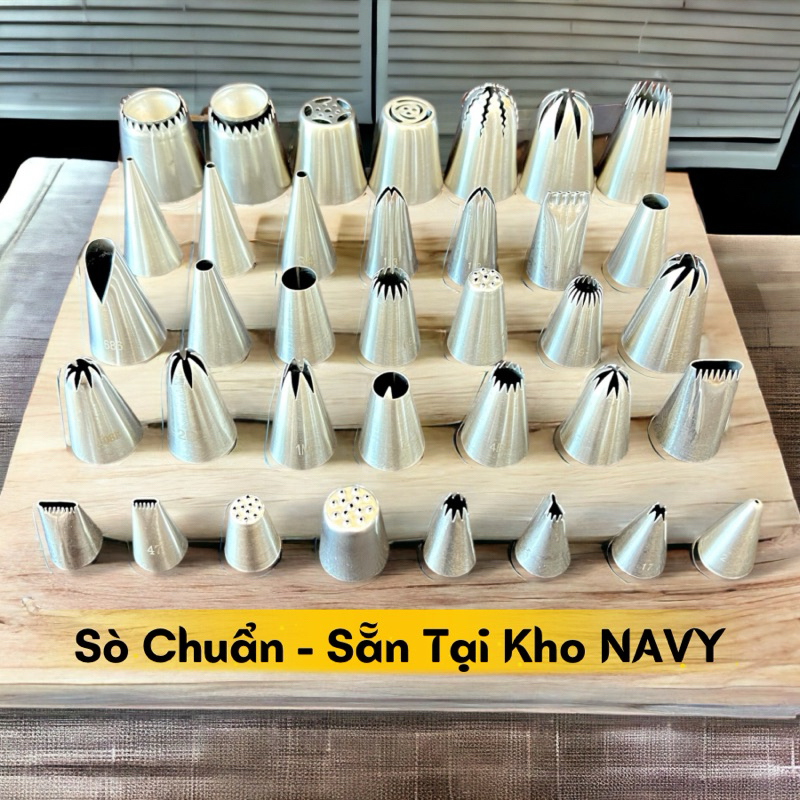 đui sò bắt kem trang trí bánh