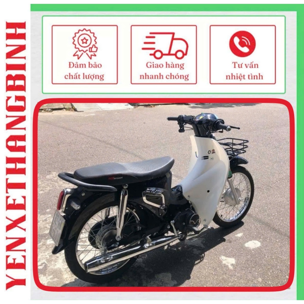  Yên Cub Dài Gọt 2 Tầng Mỏng Yên Xe Cud Độ ,Yên Cub Gọt 2 Tầng Đế nhựa Phong Nguyên bền đẹp A06 yenxethangbinh 