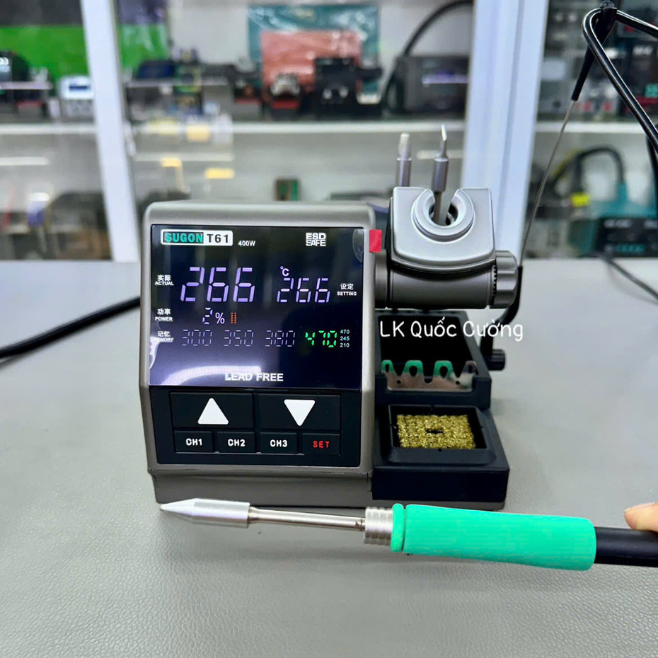 [Có bảo hành] Máy hàn Sugon T61 400W SMD - C470 (kèm 3 mũi theo máy)