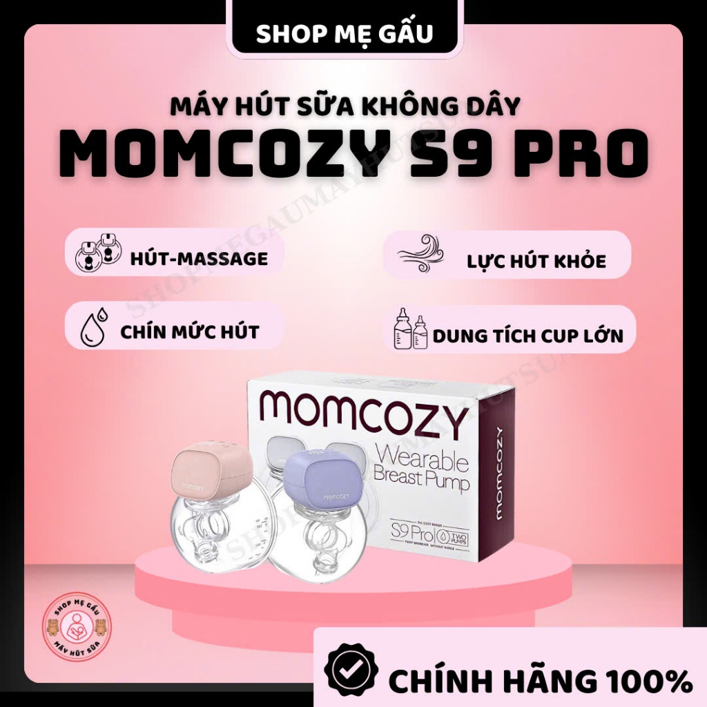 Máy hút sữa không dây MOMCOZY S9 Pro Chính hãng - Shop Mẹ Gấu máy hút sữa Hà Nội